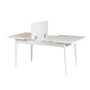 Hanah Home Vina White Soho Grey Juego de Comedor Extensible